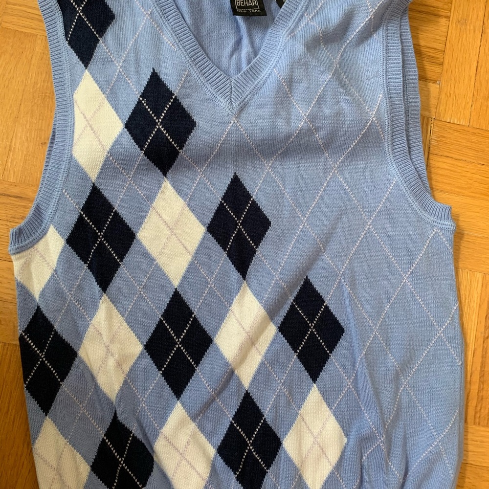 Ike Behar boys vest and collared shirt